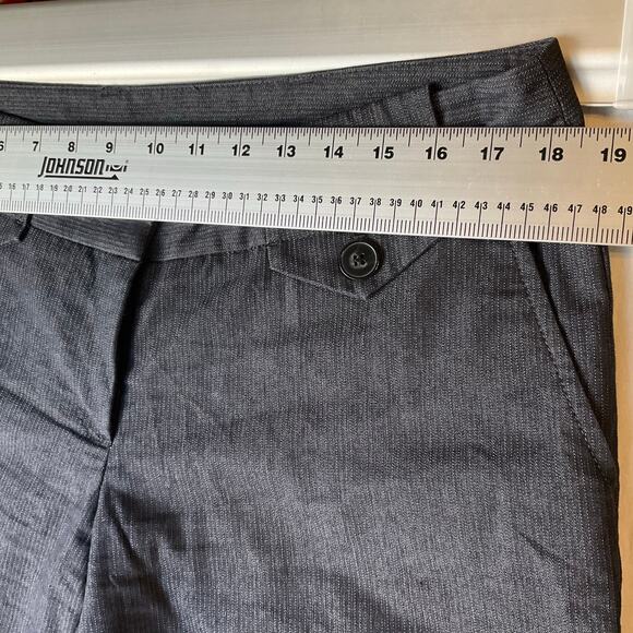 Dalia Collection Women Flared Dress Pants size 12 Petite Gray Mid Rise Stretch - Picture 2 of 10